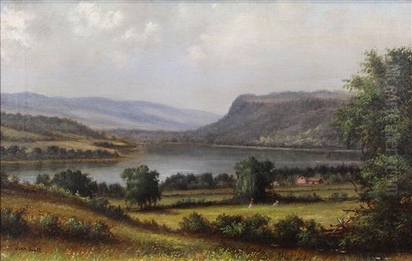 White Mountains River Scene Oil Painting by John White Allen Scott