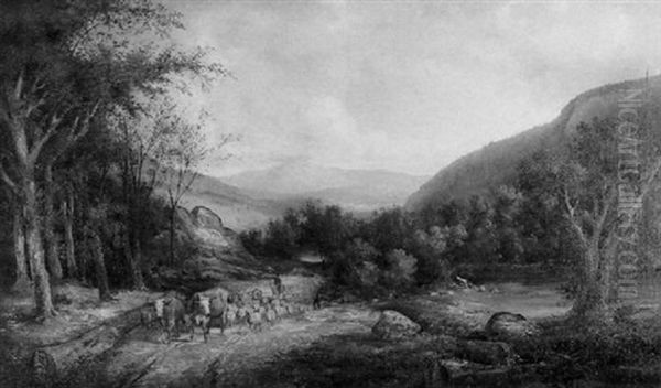 View In The Watson Valley, Ulster, Ny Oil Painting by John White Allen Scott