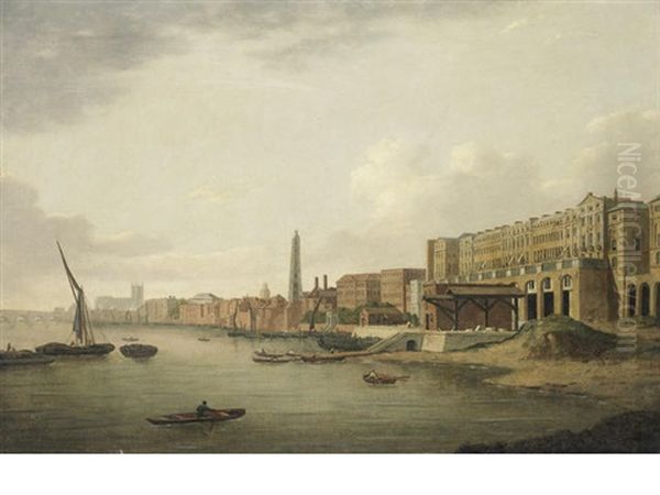 The Adelphi On The Thames Embankment Oil Painting by Samuel Scott