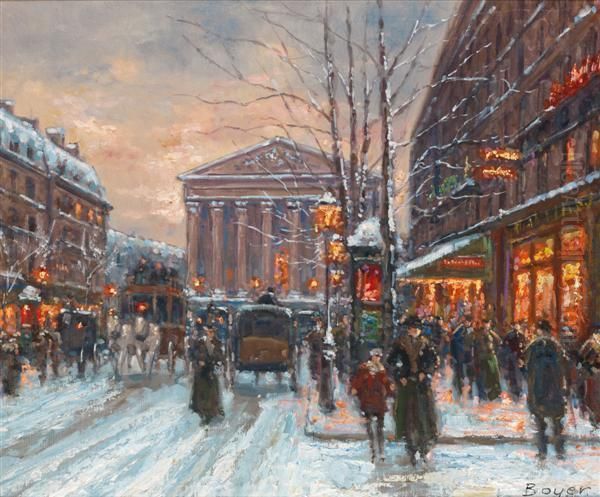 Place De La Madeleine Oil Painting by Emile Boyer