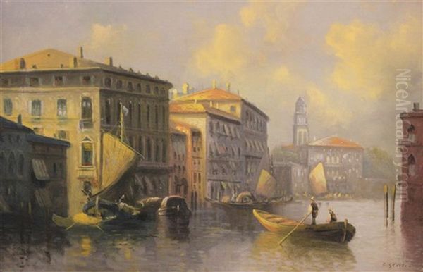 Venice Oil Painting by Giosue' Scotti