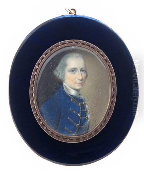 Portrait Miniature Of A Gentleman Oil Painting by James Scouler