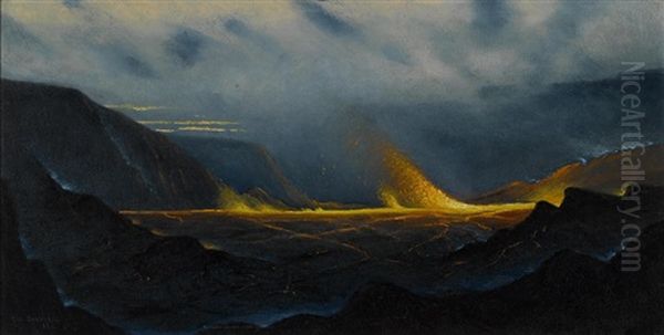 Kilauea Oil Painting by Eduardo Lefebvre Scovell