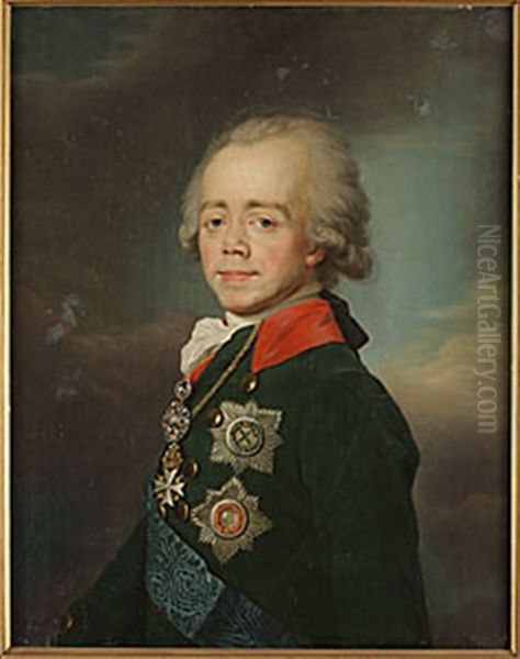 Paul I Oil Painting by Stepan Semenovic Scukin