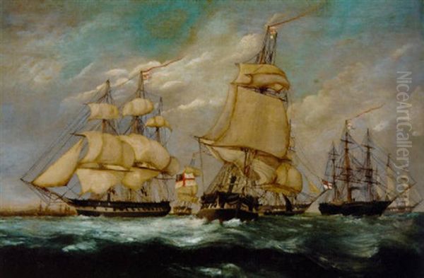 The Baltic Fleet Oil Painting by Charles Henry Seaforth