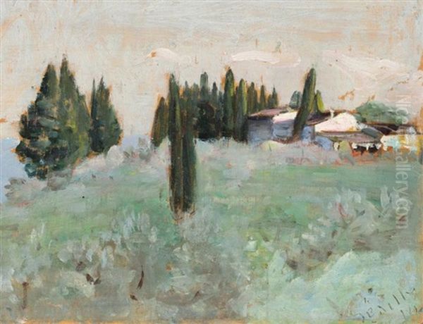 Paysage De Provence Oil Painting by Octavie Seailles