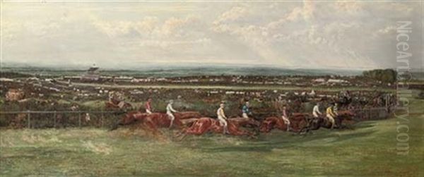 Tattenham Corner, The Derby Oil Painting by Allen Culpepper Sealy