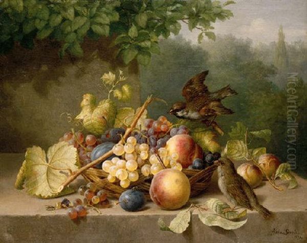 Nature's Bounty, 1872 Oil Painting by Helen R. Searle