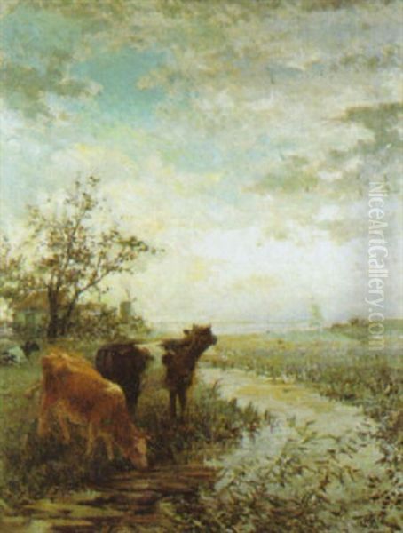 Zomer In De Polders Oil Painting by Henri van Seben