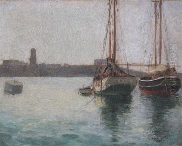 Voiliers Au Mouillage by Albert Sebille