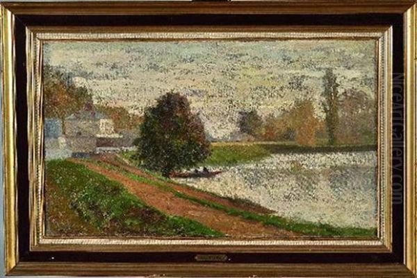 Bord De Riviere Oil Painting by Paul Sebilleau