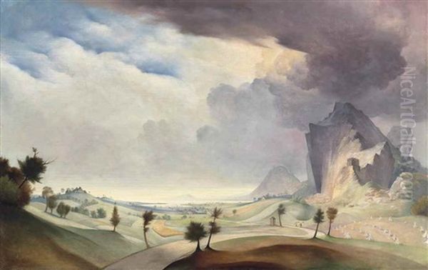 Die Strase Oil Painting by Franz Sedlacek