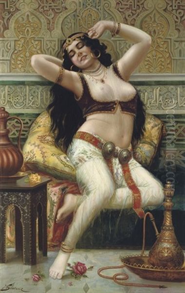 The Jewel Of The Harem Oil Painting by Joseph Sedlacek