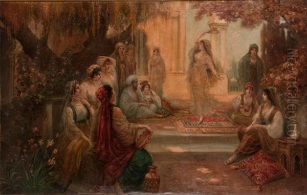 Harem Scene Oil Painting by Stephan Sedlacek