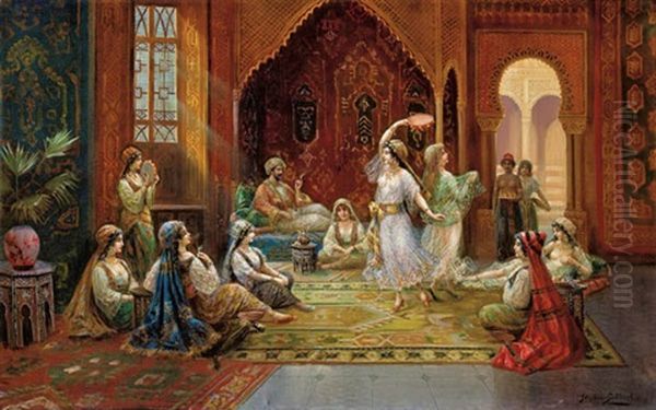 Tanz Im Harem Oil Painting by Stephan Sedlacek