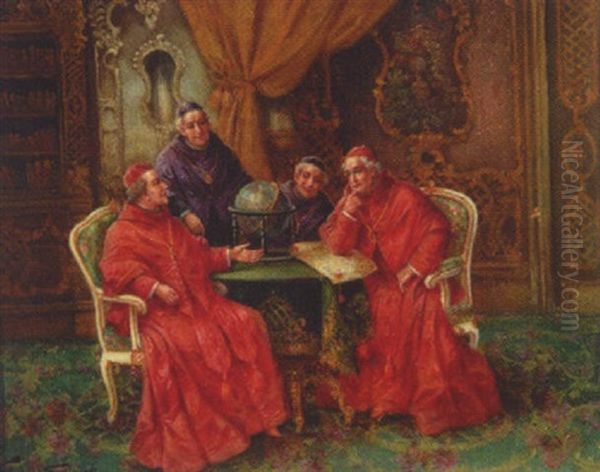 Theologische Debatte Oil Painting by Stephan Sedlacek