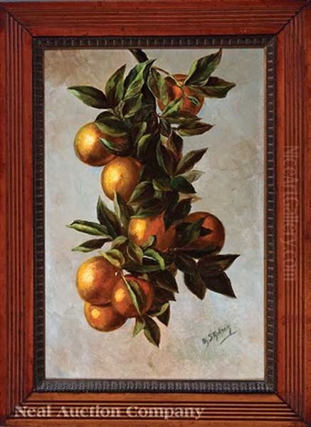 Nature More: Satsuma Branch Oil Painting by Marie Madeleine Seebold