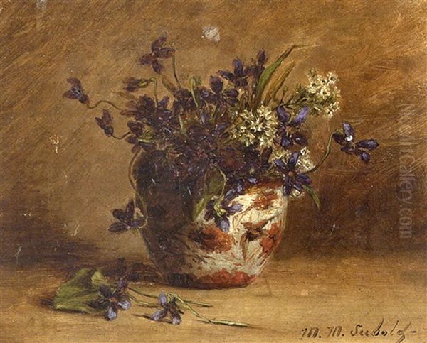 Still Life Of Flowers by Marie Madeleine Seebold