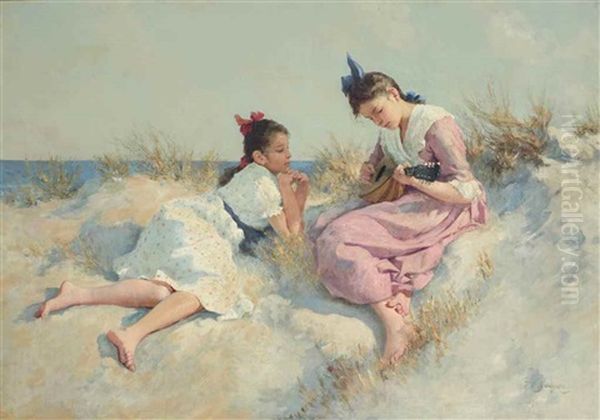 Music In The Dunes Oil Painting by Hermann Seeger