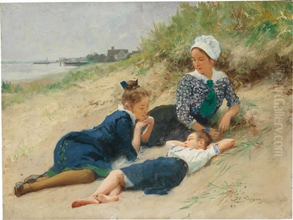 A Summer Day In The Dunes Oil Painting by Hermann Seeger