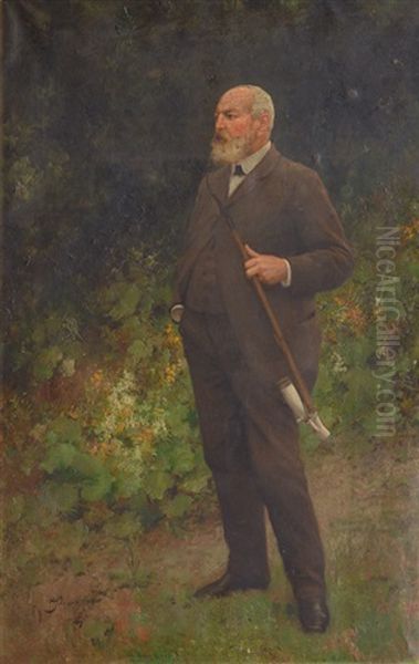 Portrait Of A.w. Cramer Von Clausbruch Oil Painting by Hermann Seeger