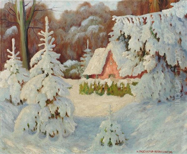 Wintersonne Oil Painting by Hermann Seekamp