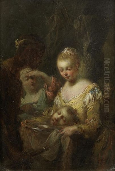 Salome With The Head Of Saint John The Baptist Oil Painting by Johann Conrad Seekatz