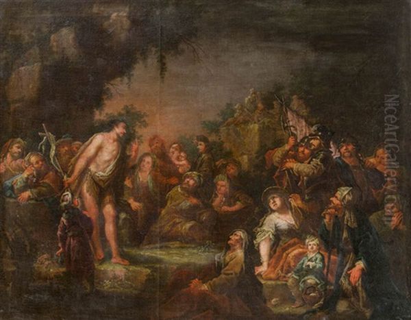 Predigt Des Johannes Oil Painting by Johann Conrad Seekatz