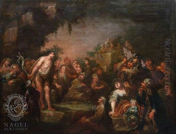 Die Predigt Johannes Des Taufers Oil Painting by Johann Conrad Seekatz