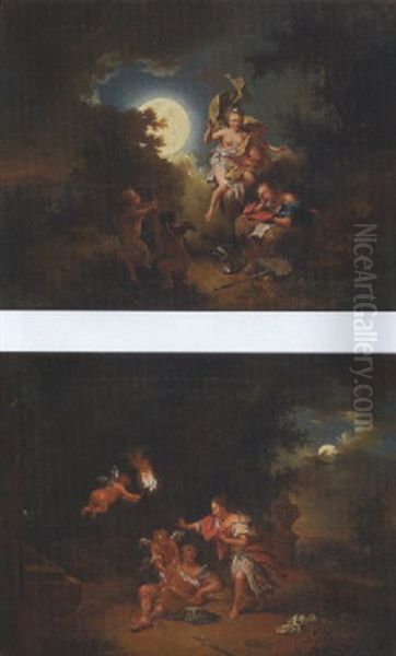 Venus Und Mars Oil Painting by Johann Conrad Seekatz