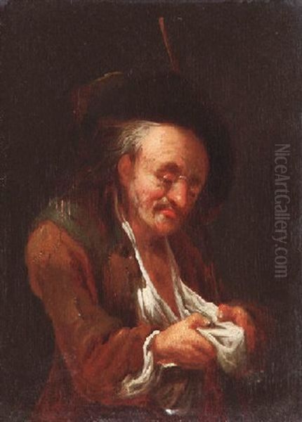 Der Lauseknacker Oil Painting by Johann Conrad Seekatz