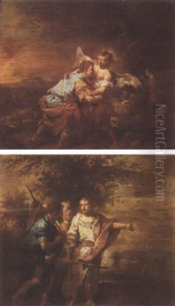 The Journey To Emmaus Oil Painting by Johann Conrad Seekatz