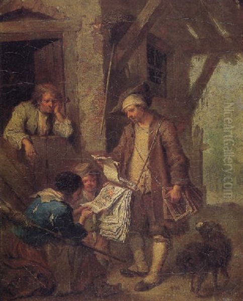 The Print Seller Oil Painting by Johann Conrad Seekatz