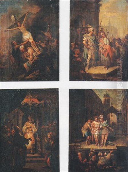 Quatre Scenes Tirees De La Passion Du Christ Oil Painting by Johann Conrad Seekatz