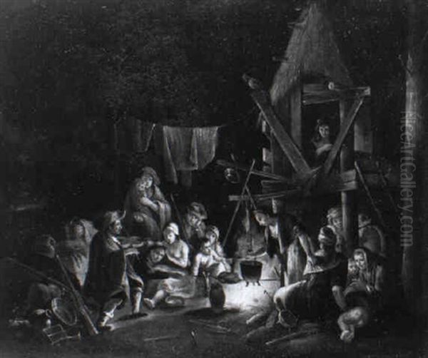 Nachtliches Zigeunerlager Oil Painting by Johann Conrad Seekatz