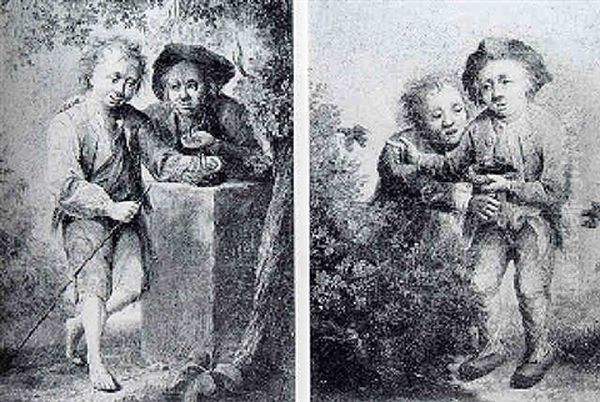 Urchins Playing With A Birds Nest by Johann Conrad Seekatz