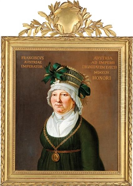 Portrait Of Karoline Kaulla Oil Painting by Johann Baptist Seele