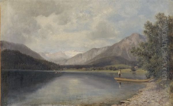 Am Grundlsee Oil Painting by Gottfried Seelos