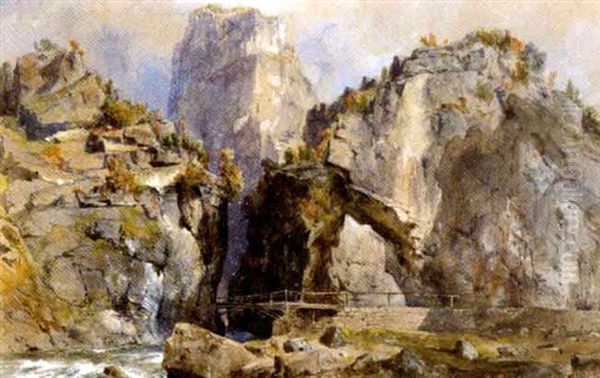 Johanniskofl Im Sarnthale Bei Bozen Oil Painting by Gustav Seelos