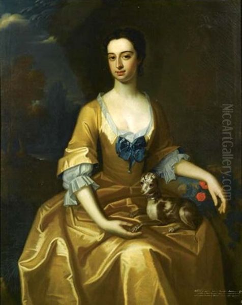 Portrait Of Mary, Lady Arundell Of Wardour by Enoch Seeman