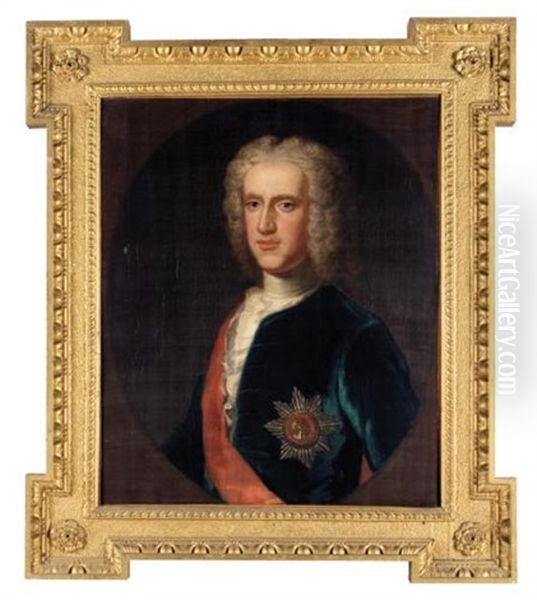 Portrait Of A Nobleman (thoman Fermor, 1st Earl Of Pomfret?) Oil Painting by Enoch Seeman