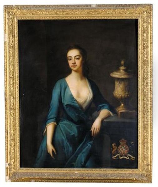 Portrait Of Henrietta Louisa Jeffrys, Countess Of Pomfret Oil Painting by Enoch Seeman