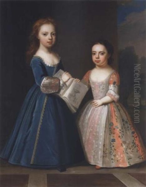 Double Portrait Of Thomas Plumer Byde Of Ware Park Hertfordshire, And His Brother John Byde Oil Painting by Enoch Seeman