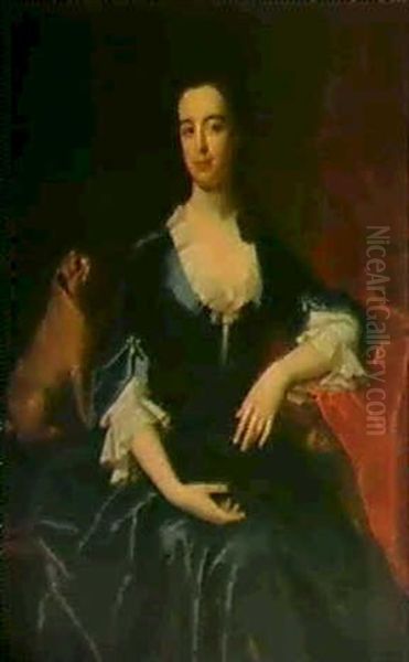 Portrait Of Catherine Sancroft (1685-1763) Oil Painting by Enoch Seeman