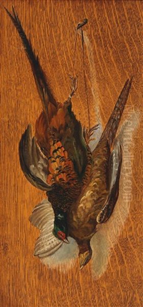 Still Life With Pheasants Oil Painting by Giovanni Segantini