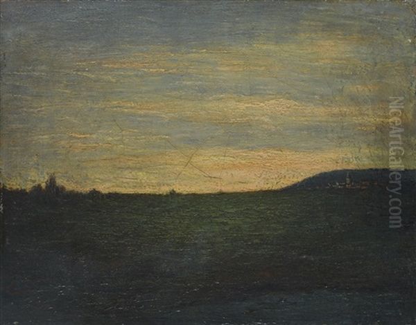 Crepuscolo In Brianza Oil Painting by Giovanni Segantini