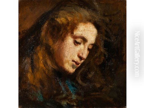 Maria Magdalena Oil Painting by Giovanni Segantini