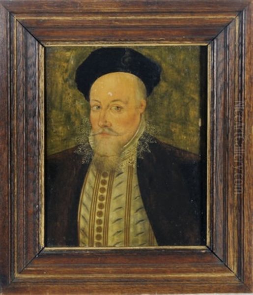 Portrait Of Robert Dudley, Earl Of Leicester ( Oil Painting by William (Sir) Segar