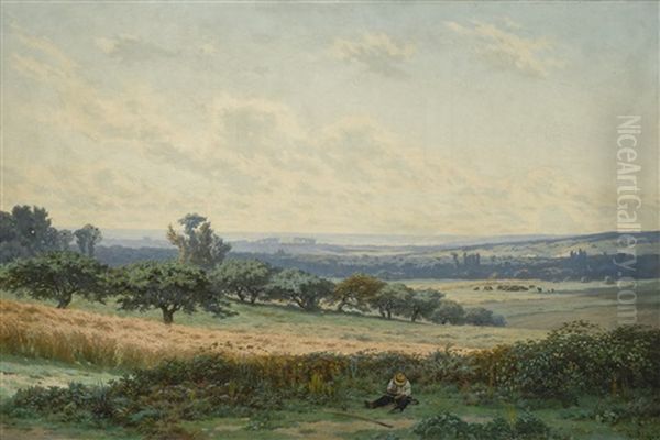 La Vallee De Courtry (seine-et-marne) Oil Painting by Alexandre Sege