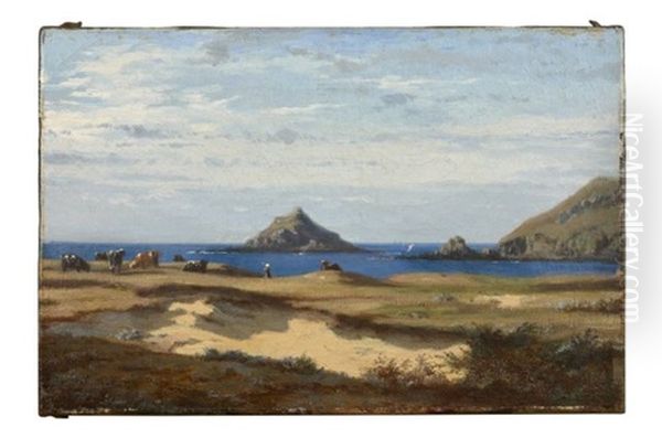 Erquy Et Fort-la-latte (pair) Oil Painting by Alexandre Sege